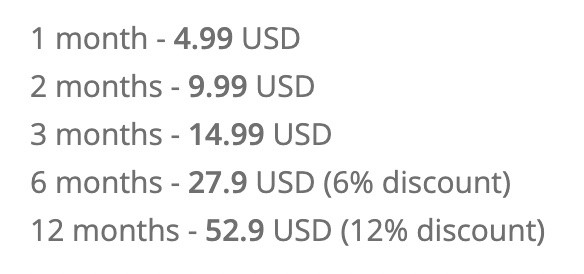 Screenshot of Kit Scenarist pricing page