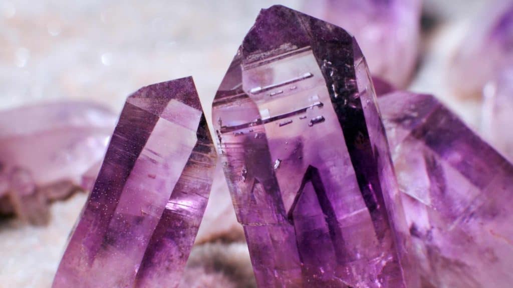 Amethyst crystal for writing