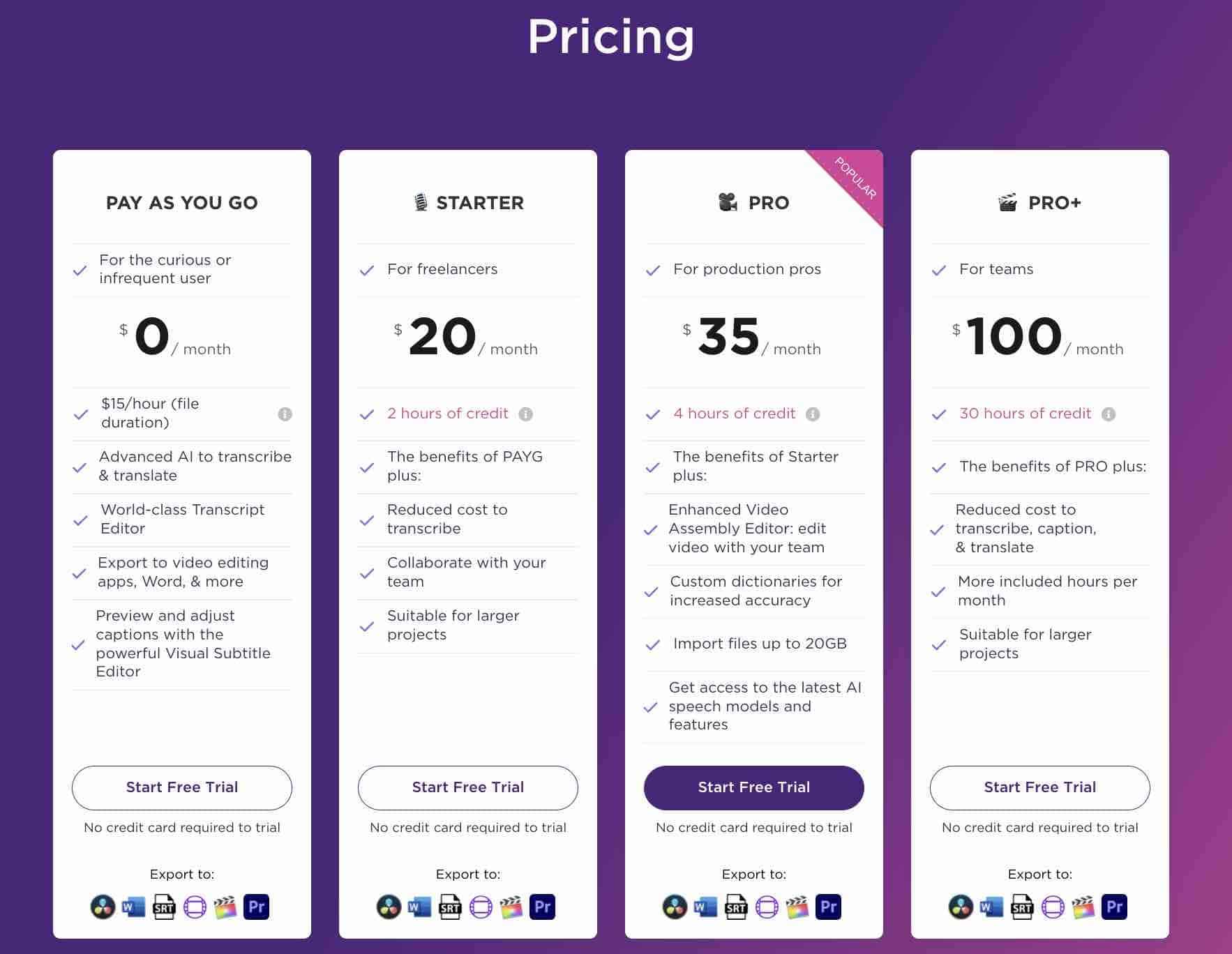 simon says pricing screenshot
