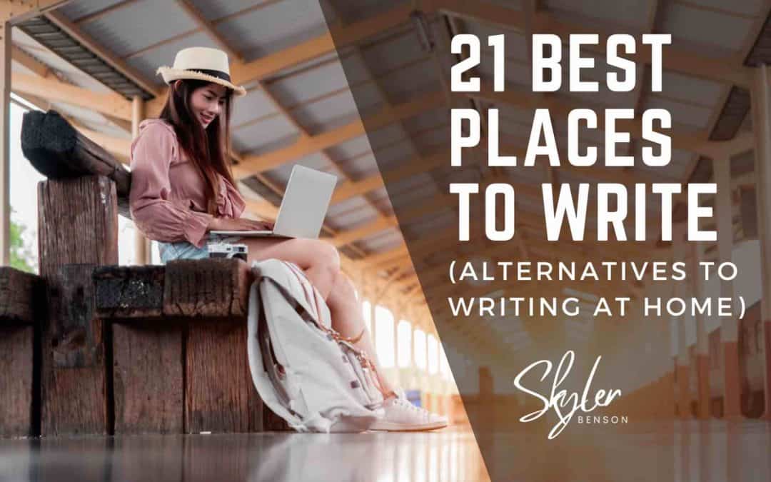 Woman on her laptop at the best places to write