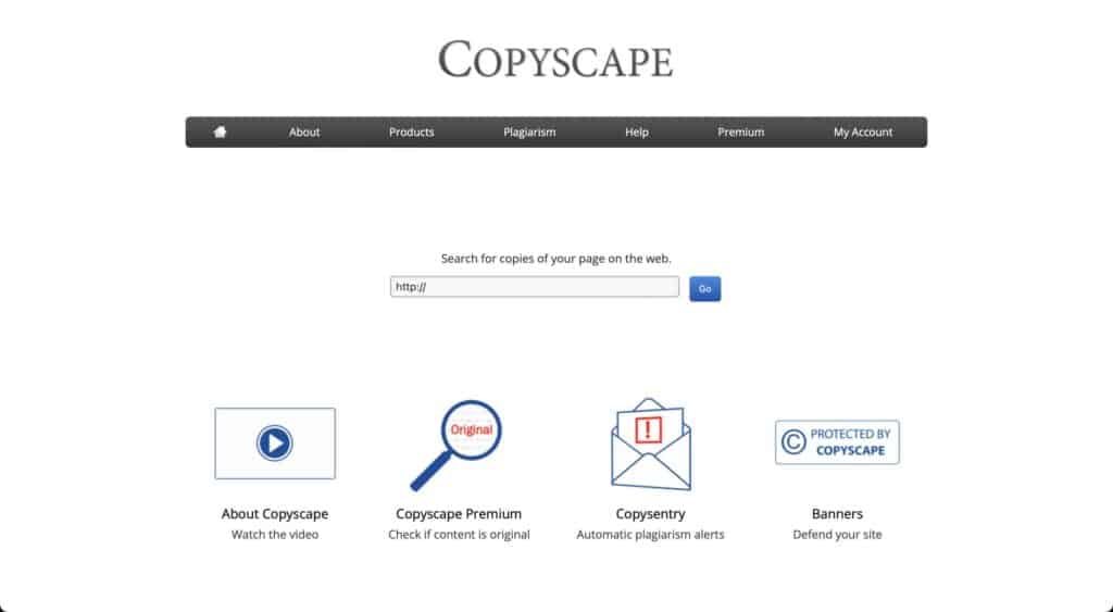 Copyscape Homepage - best business writing tools