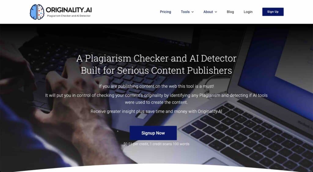 Originality.AI Homepage