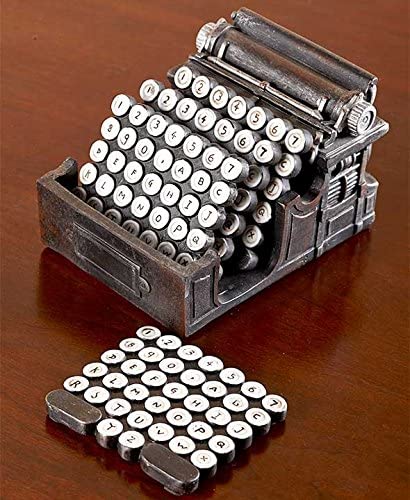 Typewriter coaster set gift